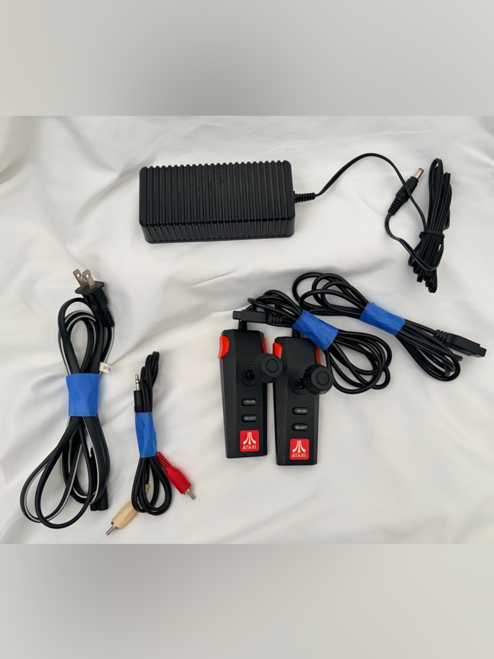 Atari Black Classic Joystick Controllers with Power Adapter